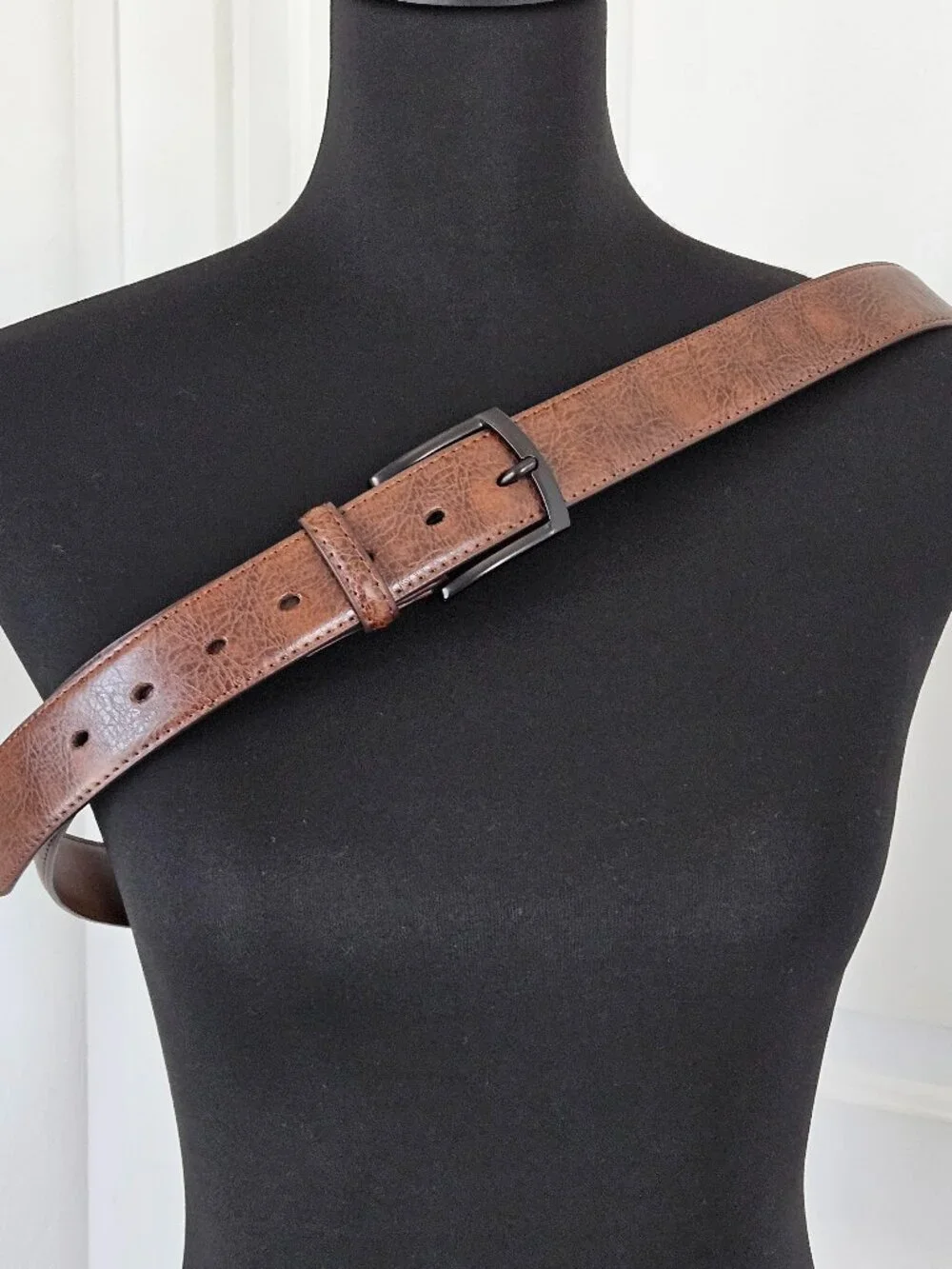 KERMISANT Men Business Leather Belt Classic design size 40/120